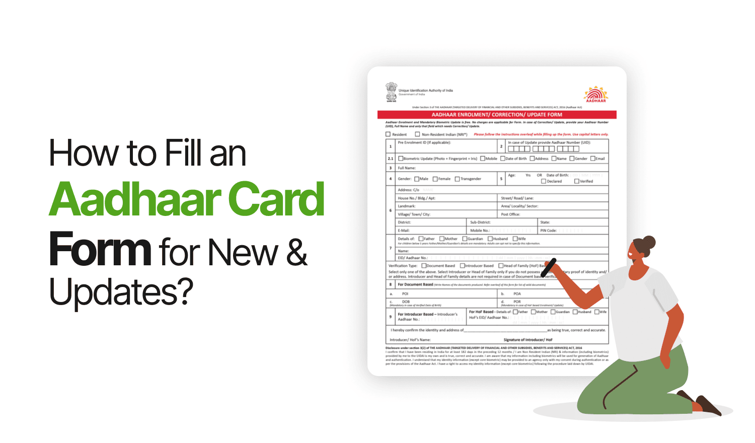 How to Fill Aadhaar Card Form for New and Updations?